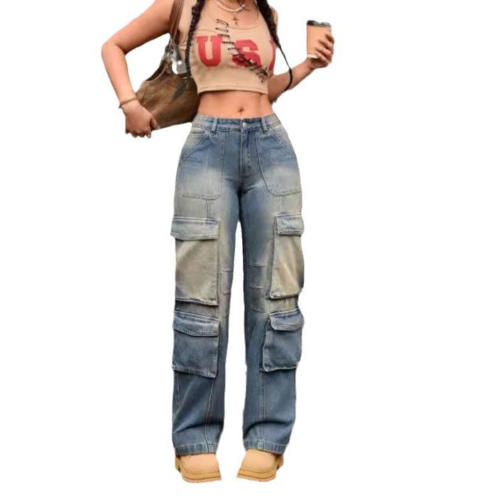 Women's Creative Unique Loose Washed Fashion Jeans