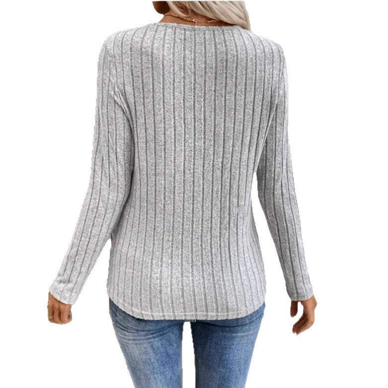 Classy Women's Pullover Long Sleeve T-shirt Sweaters