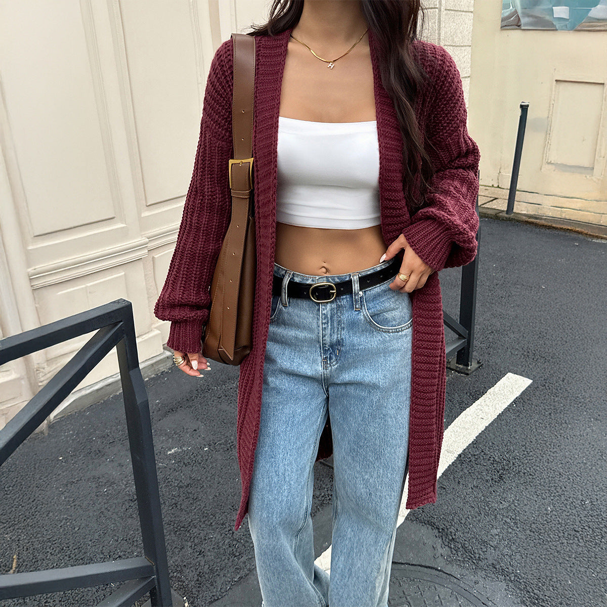 Women's Elegant Leisure Advanced Wool Overcoat Sweaters