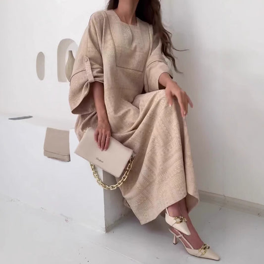 Women's Autumn Solid Color Simple Comfortable Loose Long Clothing