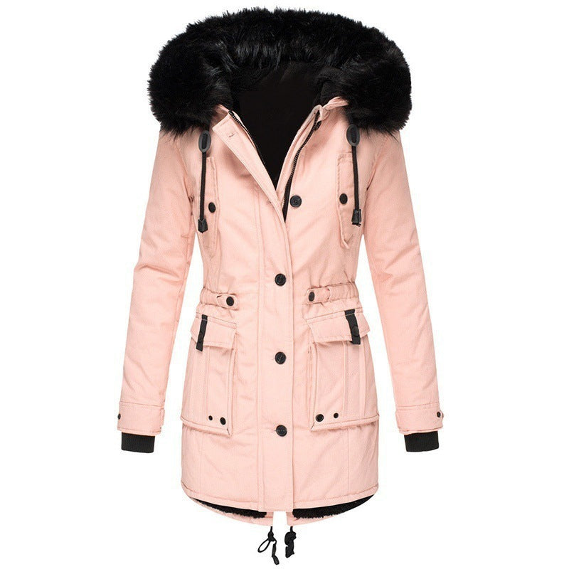 Women's Fleece-lined Thickened Cotton Padded Clothes Winter Coats