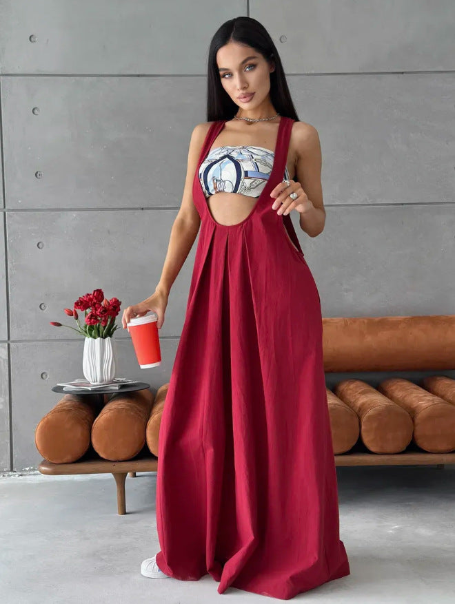 Bohemian Style Loose Waist Princess Long Dress