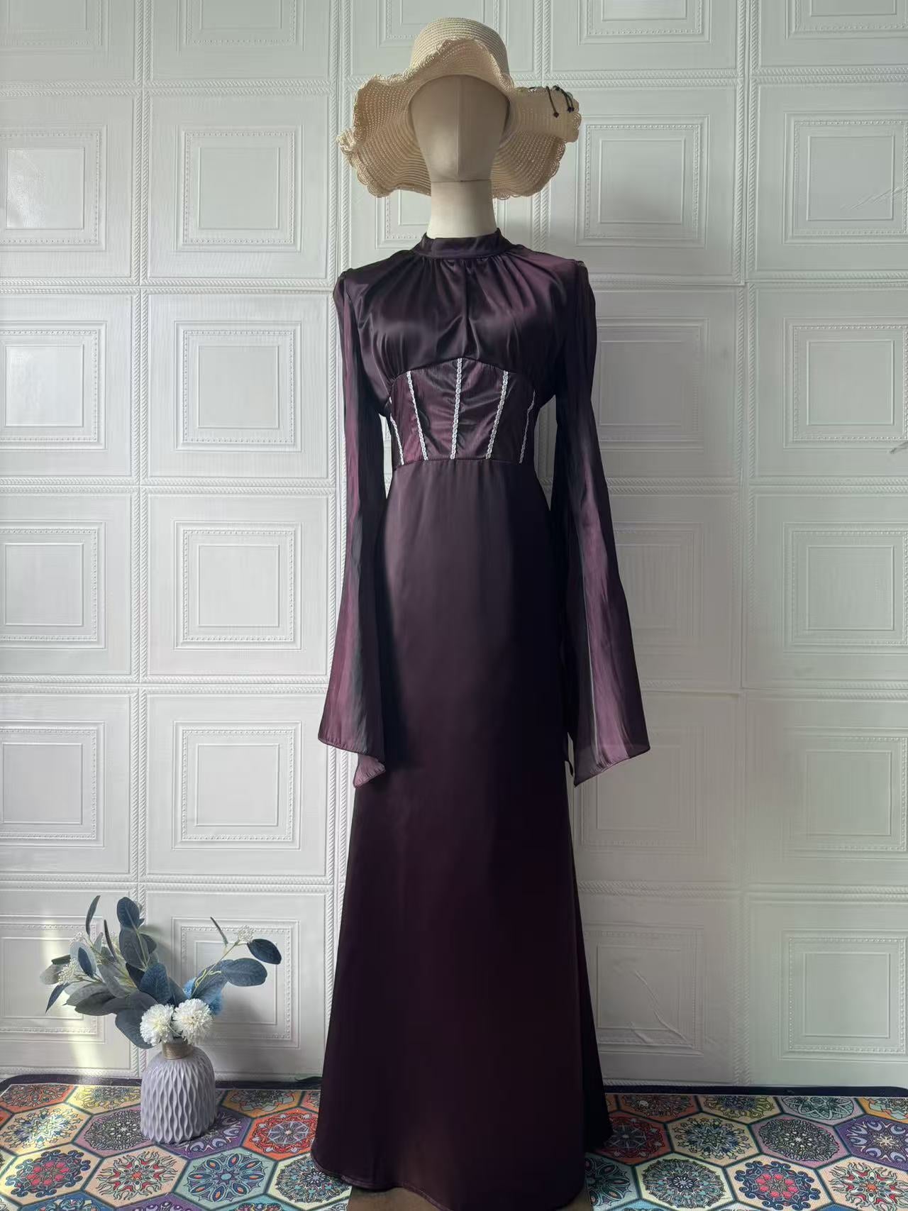 Women's Spring Fashion Elegant Graceful Long Sleeve Dresses