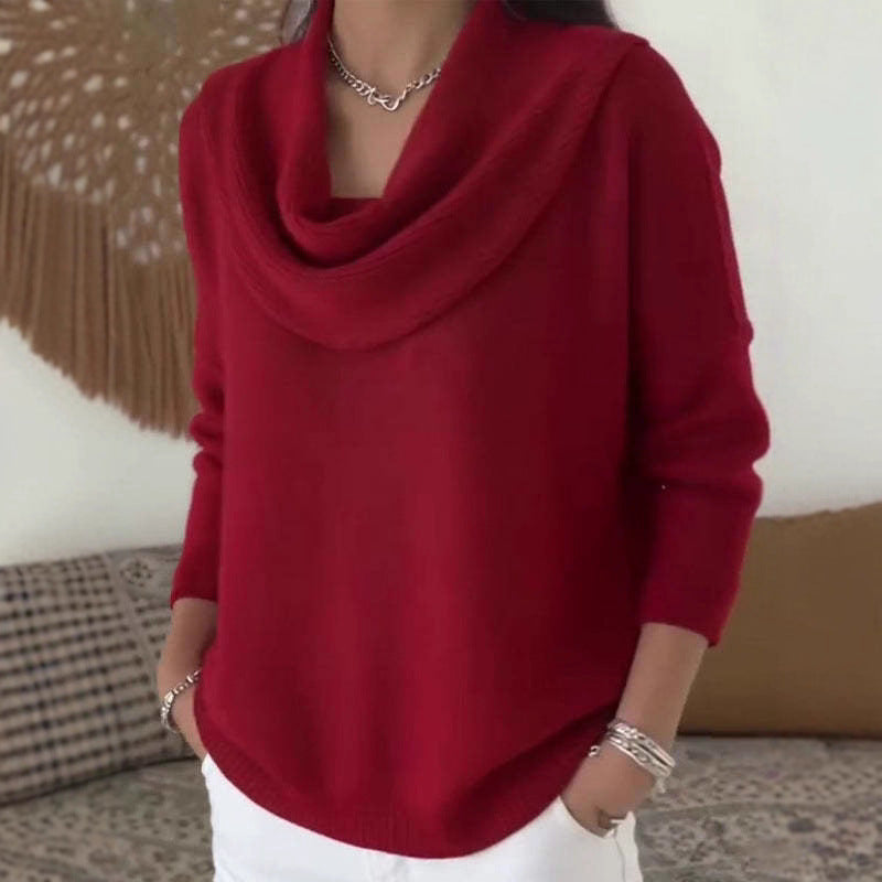 Creative Fashion Women's Solid Color Long-sleeved Women's Sweater
