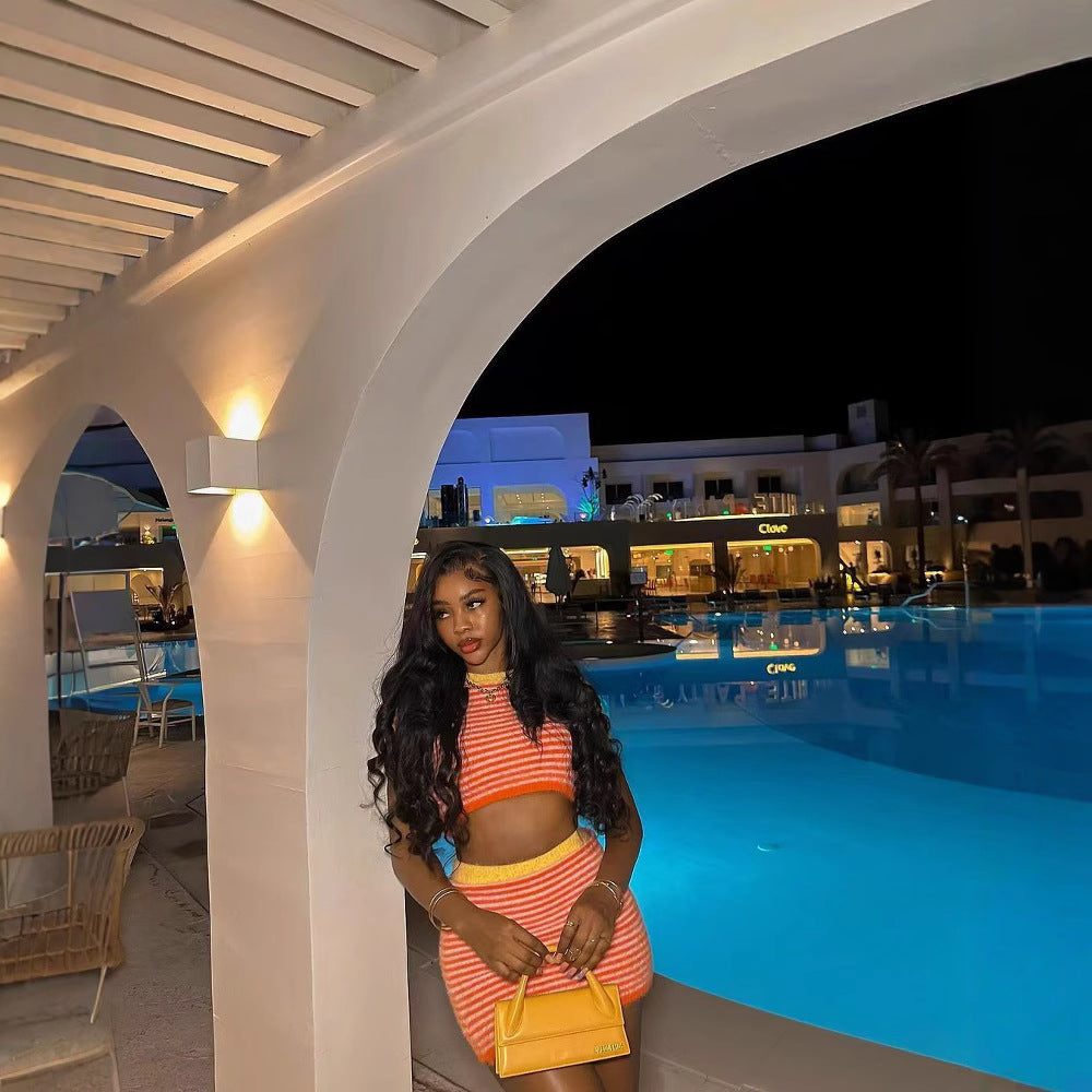 Women's Pretty Sexy Hollow Lapel Knitted Knitwear