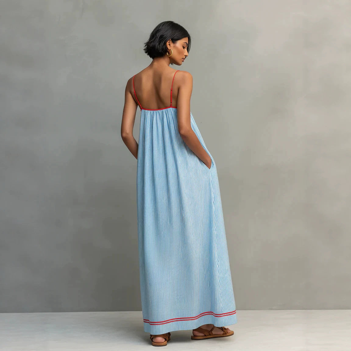 Women's Summer Fashion Casual Spaghetti Straps Sleeveless Dress