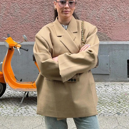 Women's Unique Attractive Lapel Side Button Blazers