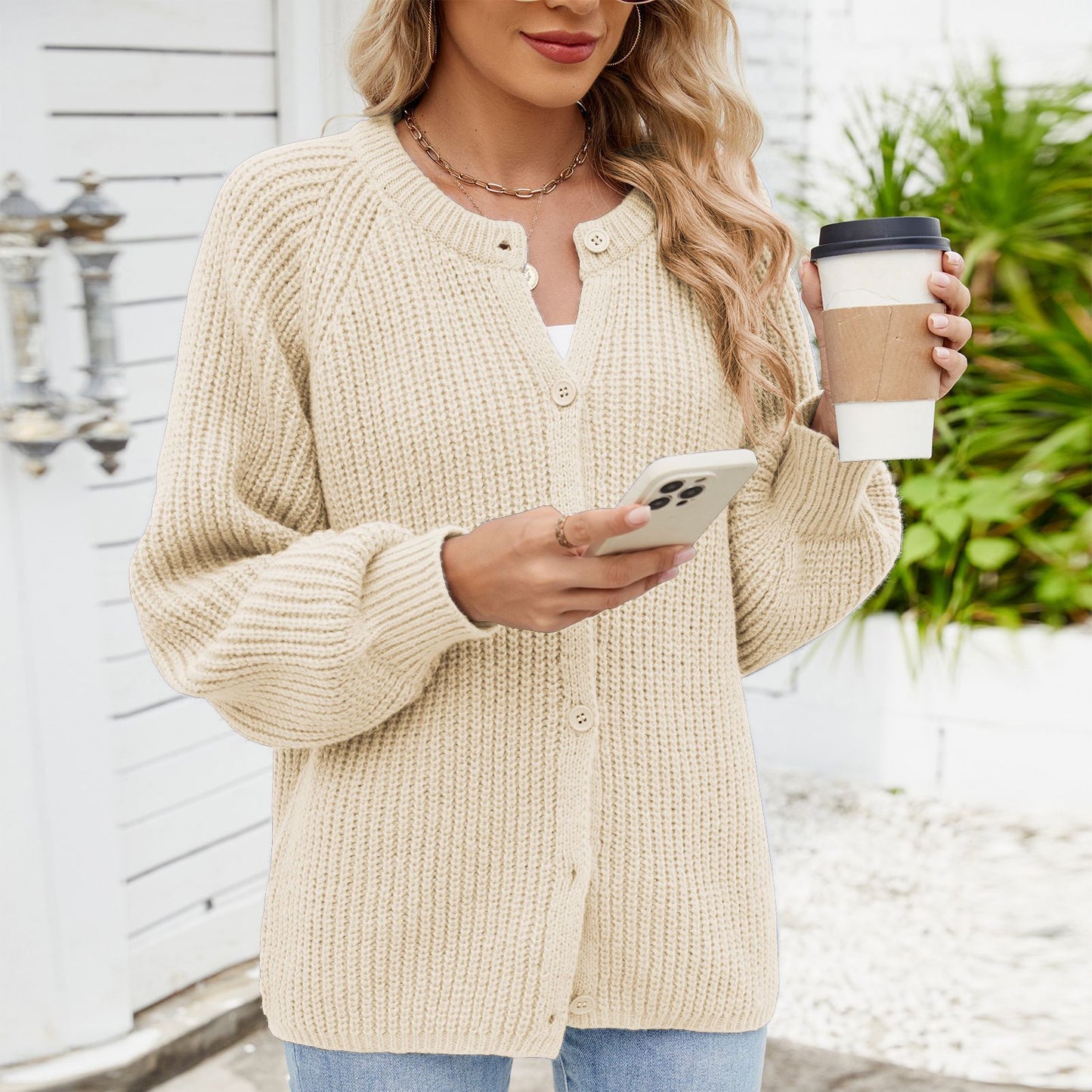 Women's Loose-fitting Casual One Breasted Fashion Sweaters