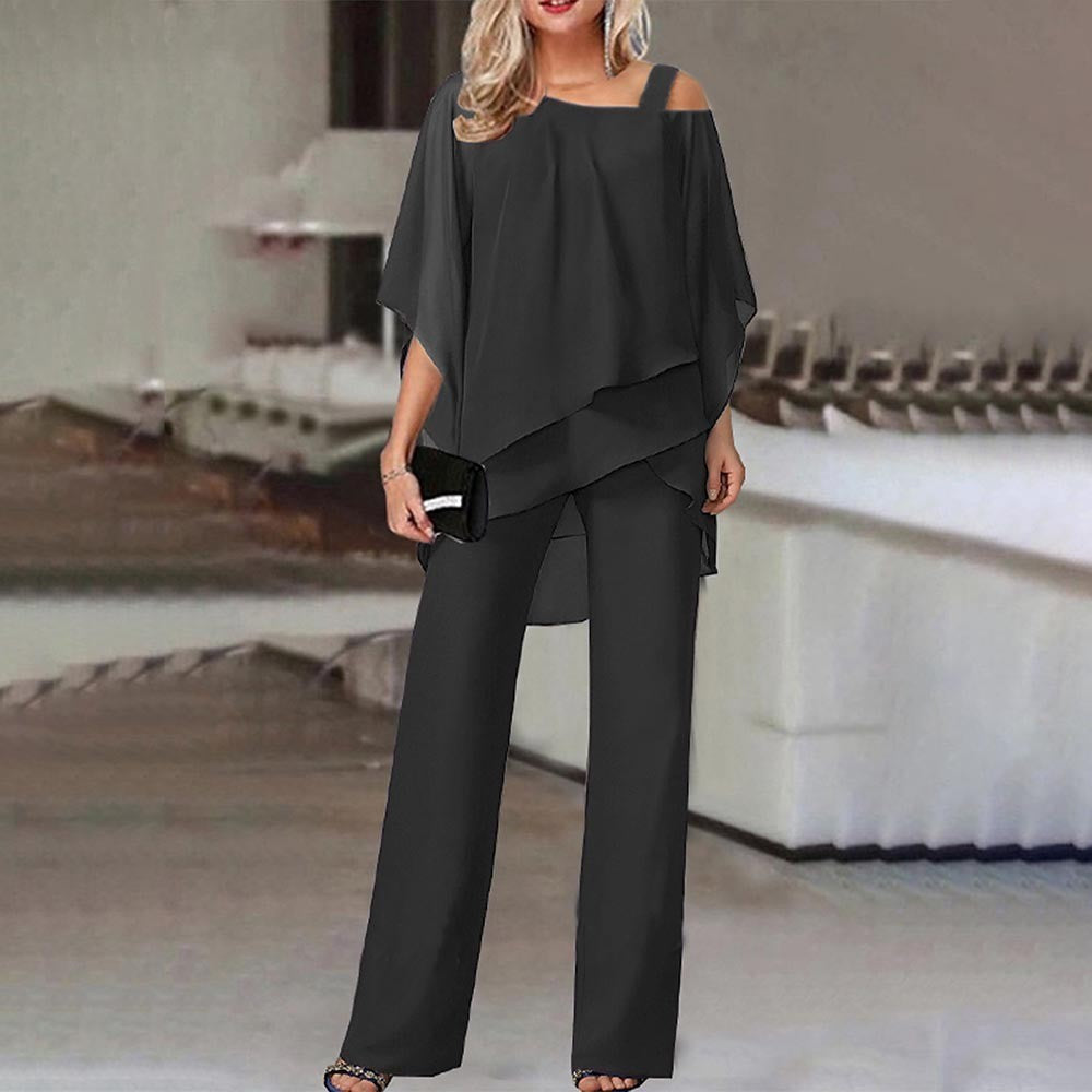 Women's Trousers Irregular Party Elegant Two-piece Set Fashion Casual Suit