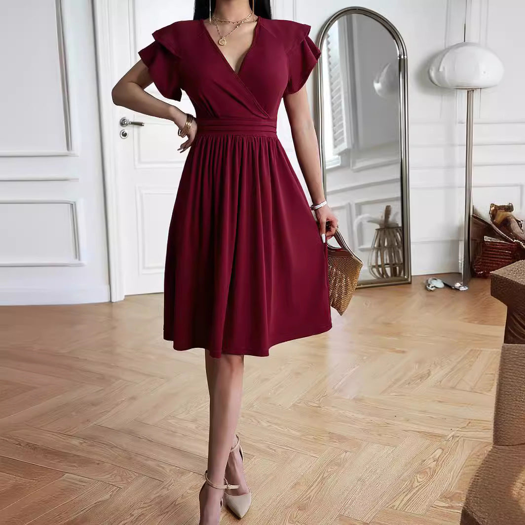 Early Autumn Summer Vacation Seaside Retro Temperament Elegant Dress