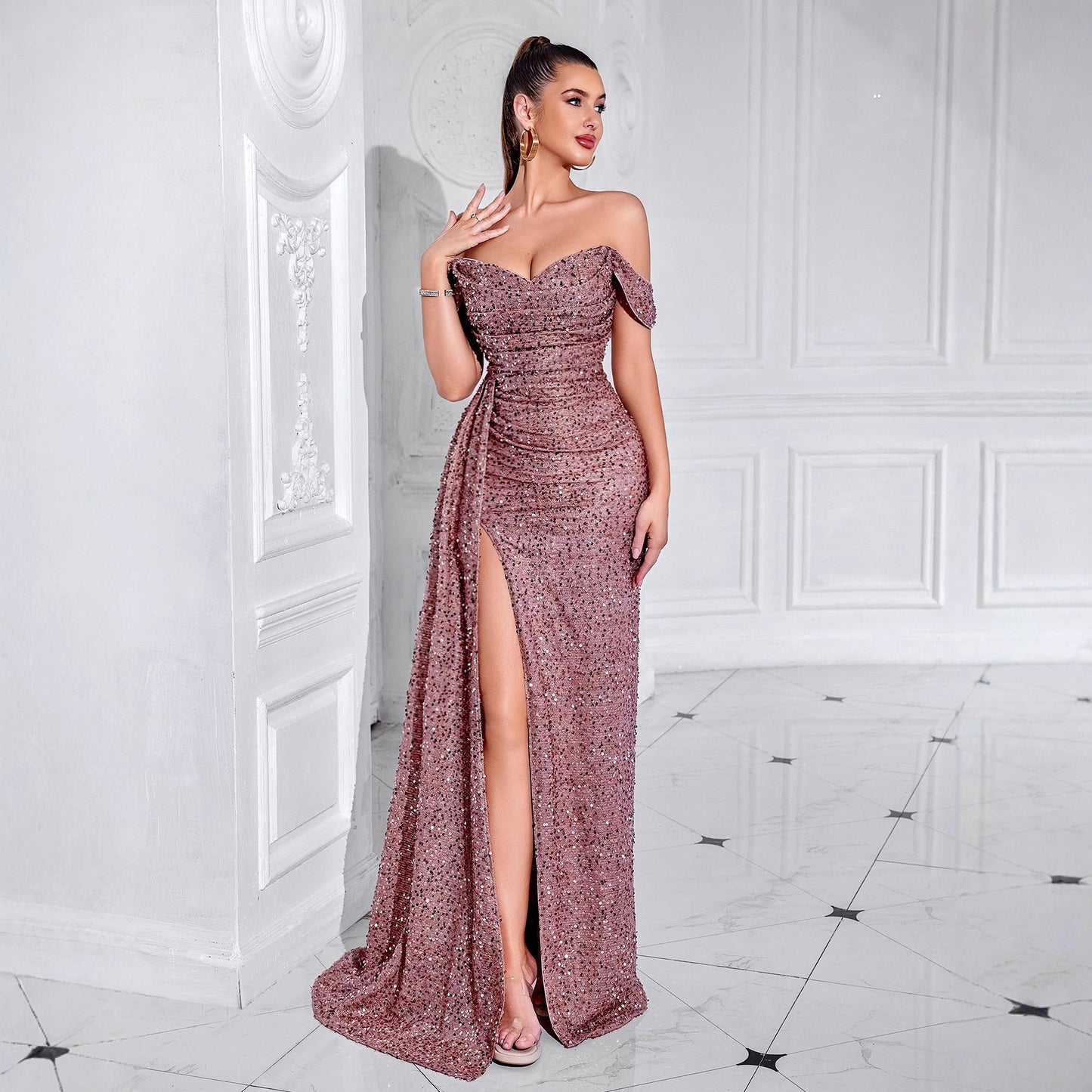 Women's Sequin Tube High-grade Party Dinner Fishtail Tops