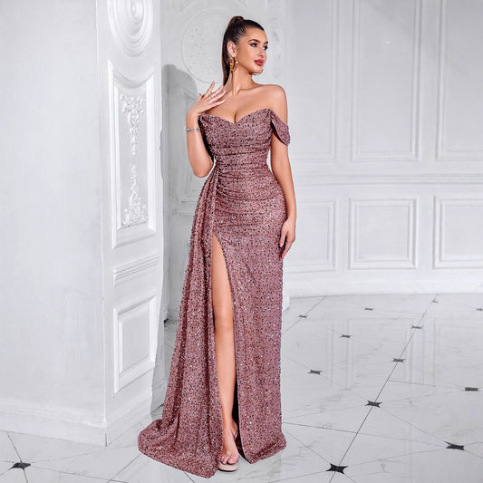 Women's Sequin Tube High-grade Party Dinner Fishtail Tops