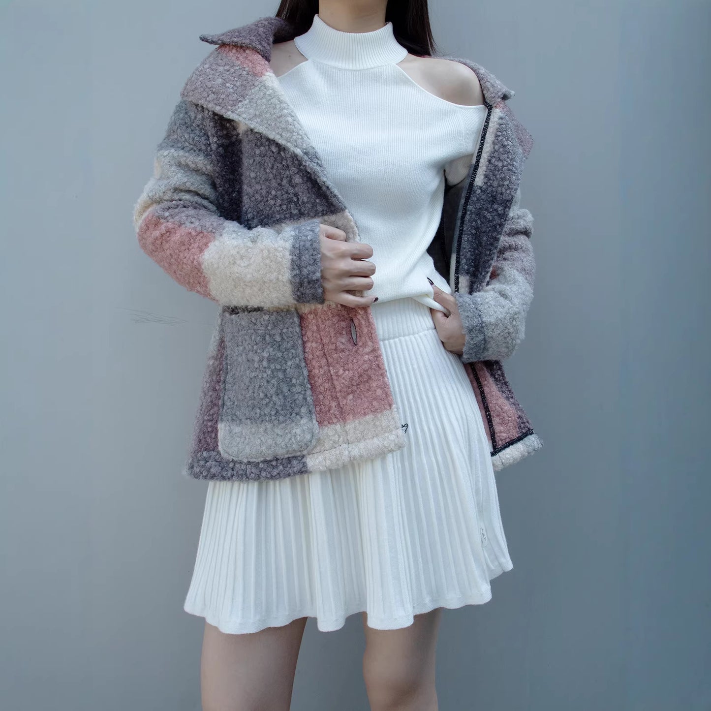 Women's Early Spring Sexy Halter Design Versatile Show Women's Sweater