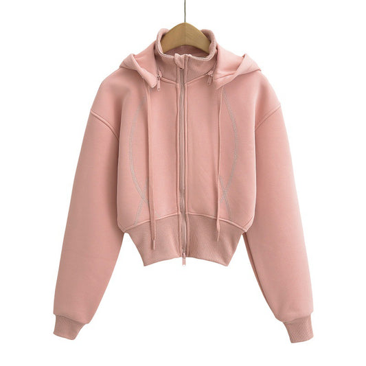Women's Detachable Hooded Fleece American Hot Loose Sweaters