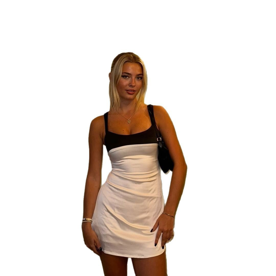 Women's Summer Sexy Strap Backless Satin Slim Dresses