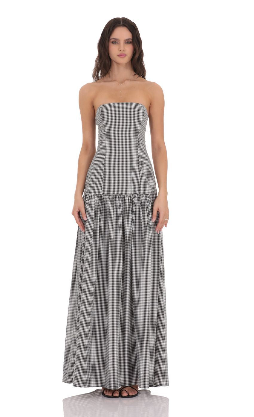 Women's Spring Elegant Printed French Tube Dress