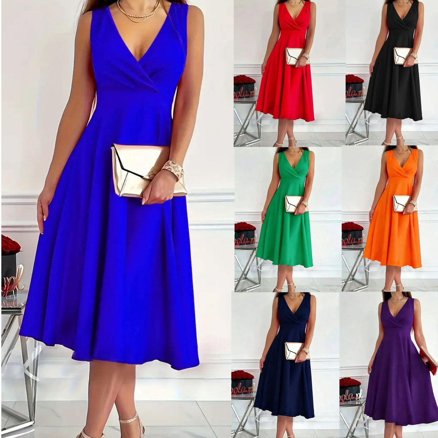 Beautiful Slouchy Women's Simple Sleeveless Fashion Dress