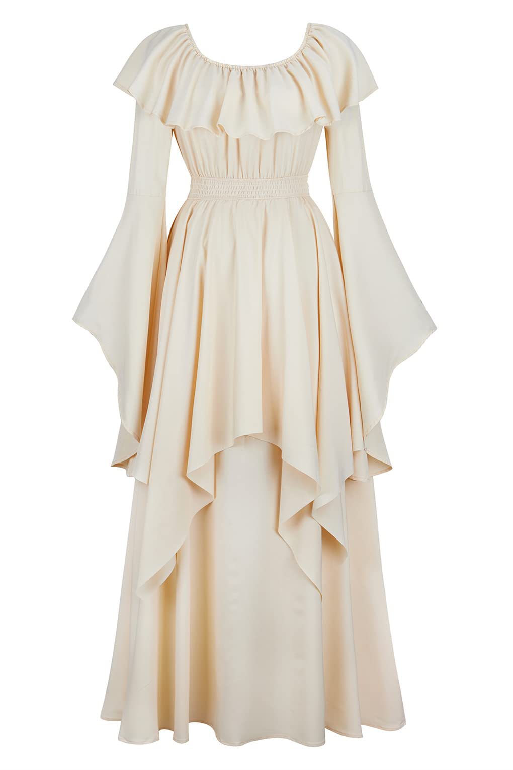 Women's Dress Vintage Medieval Elastic Band High Dresses