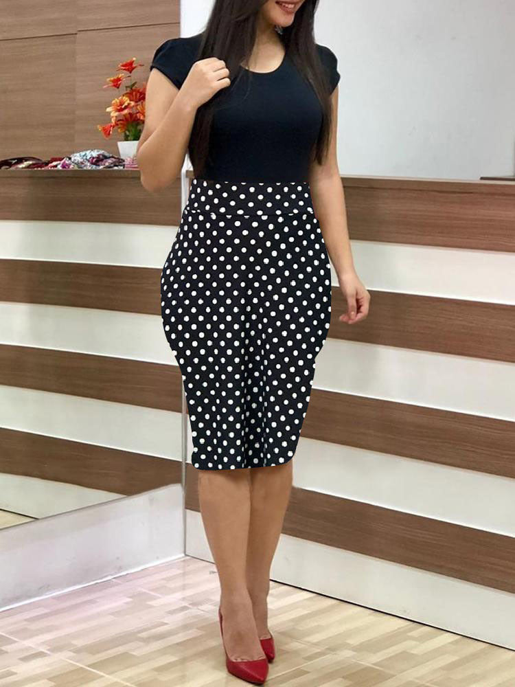 Unique Women's Autumn Flower Sheath Large Clothing