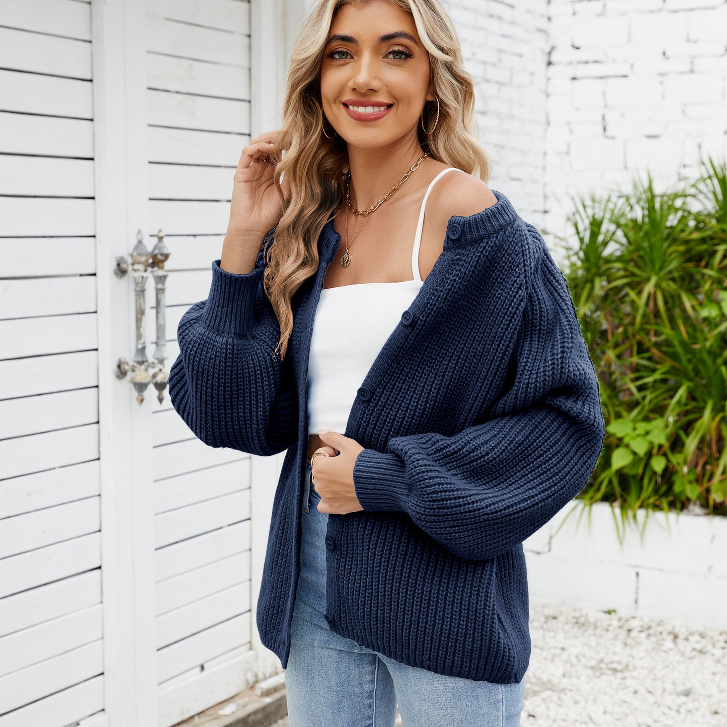 Women's Loose-fitting Casual One Breasted Fashion Sweaters