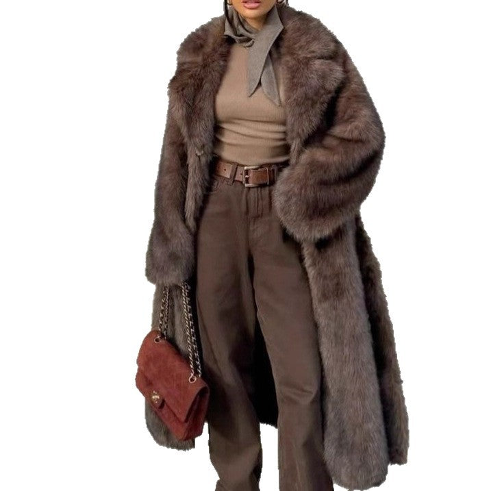 Women's Fox Fur Street Fashion Fluffy Soft Jackets