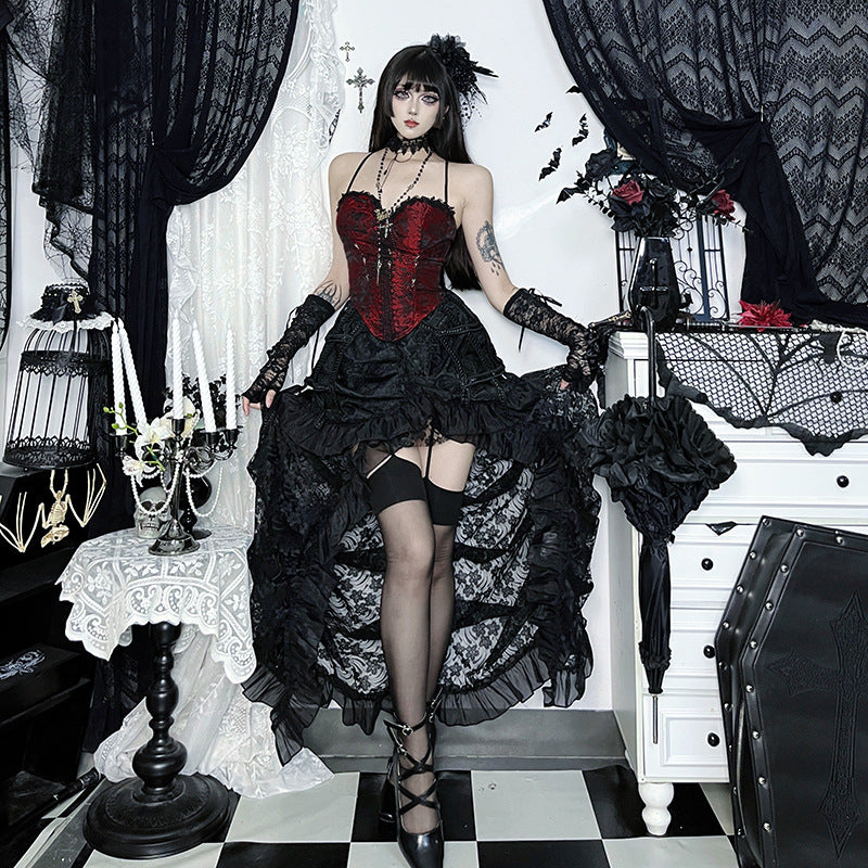 Bird Cage Chain Autumn Halloween Dark Tops