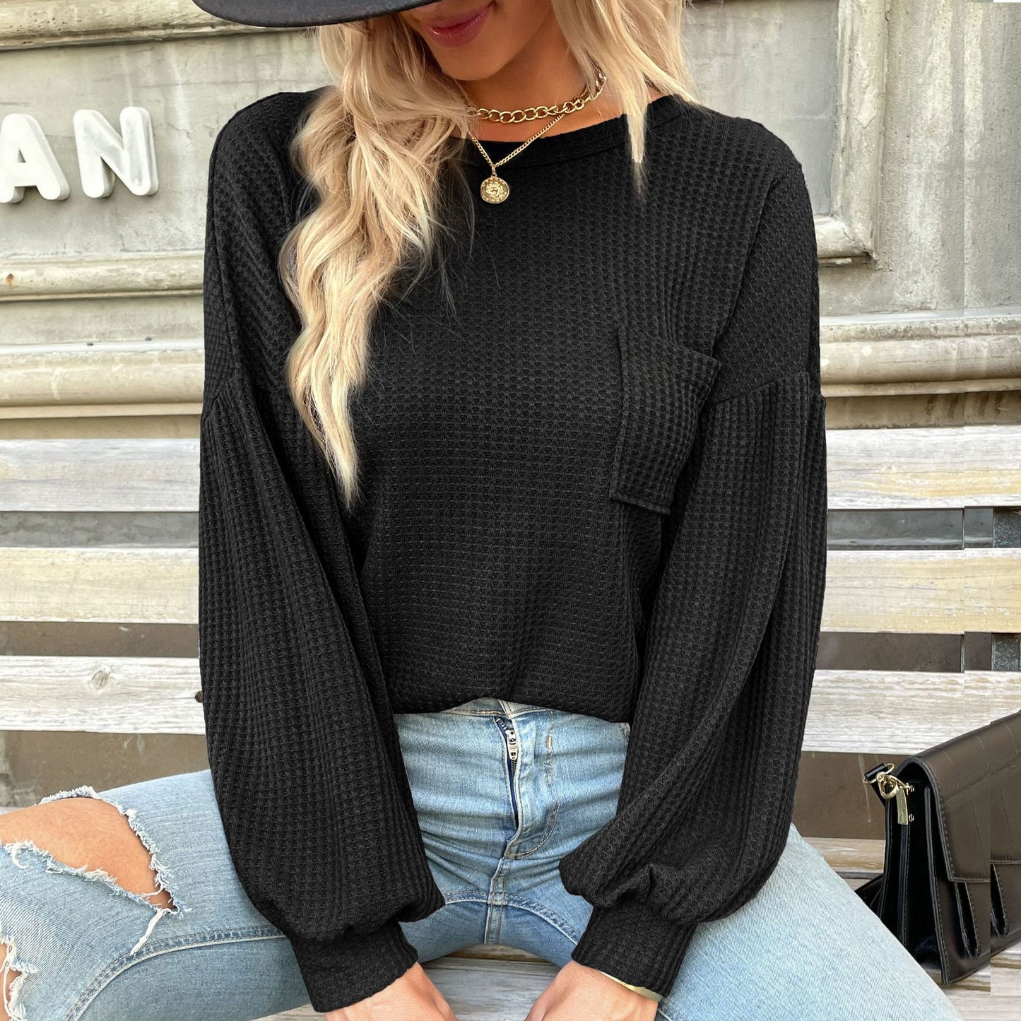 Attractive Classy Unique Women's Long-sleeved Backless Women's Sweater