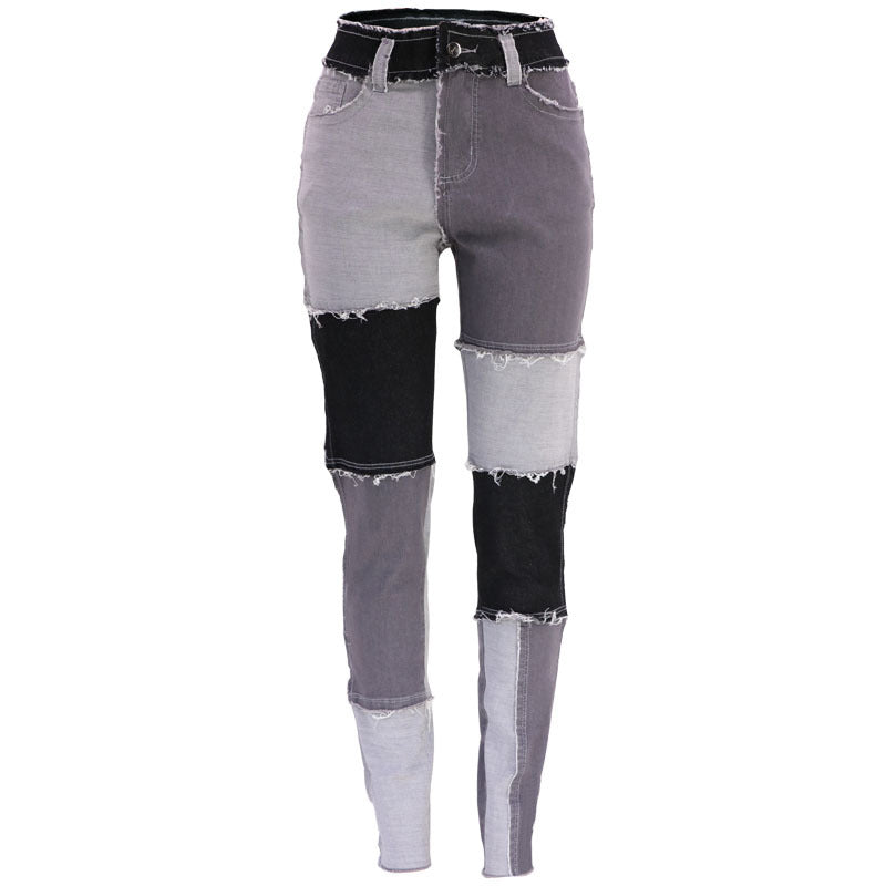Women's Source Head Super Elastic High Waist Tassel Pencil Slim Jeans