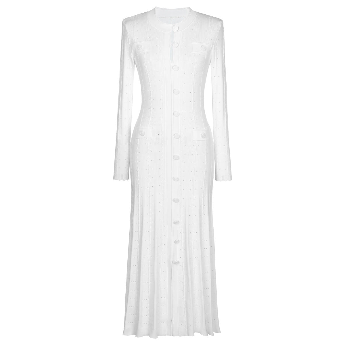 Women's Knitted Round Neck Slim Fit Slimming Dresses