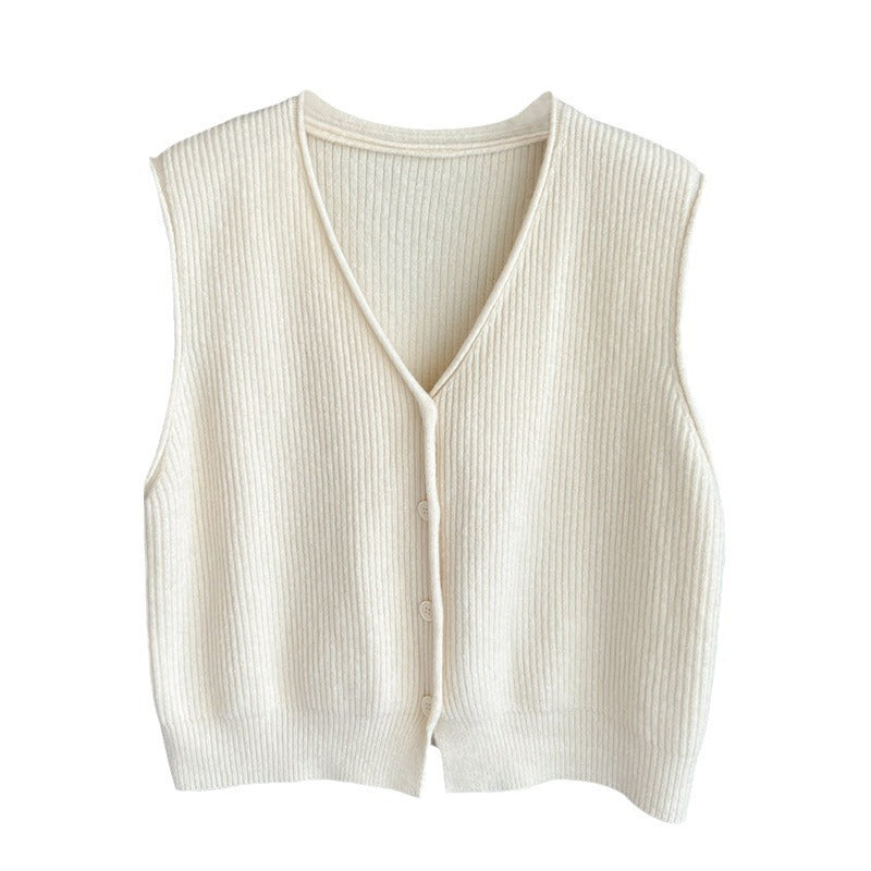 Women's V Waistcoat Knitted Spring Korean Fashion Slimming Vests