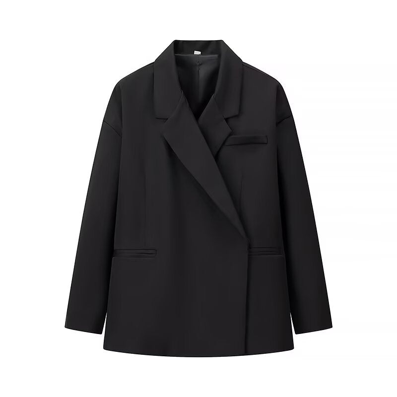 Women's Autumn Casual Double Breasted Side Slits Coats