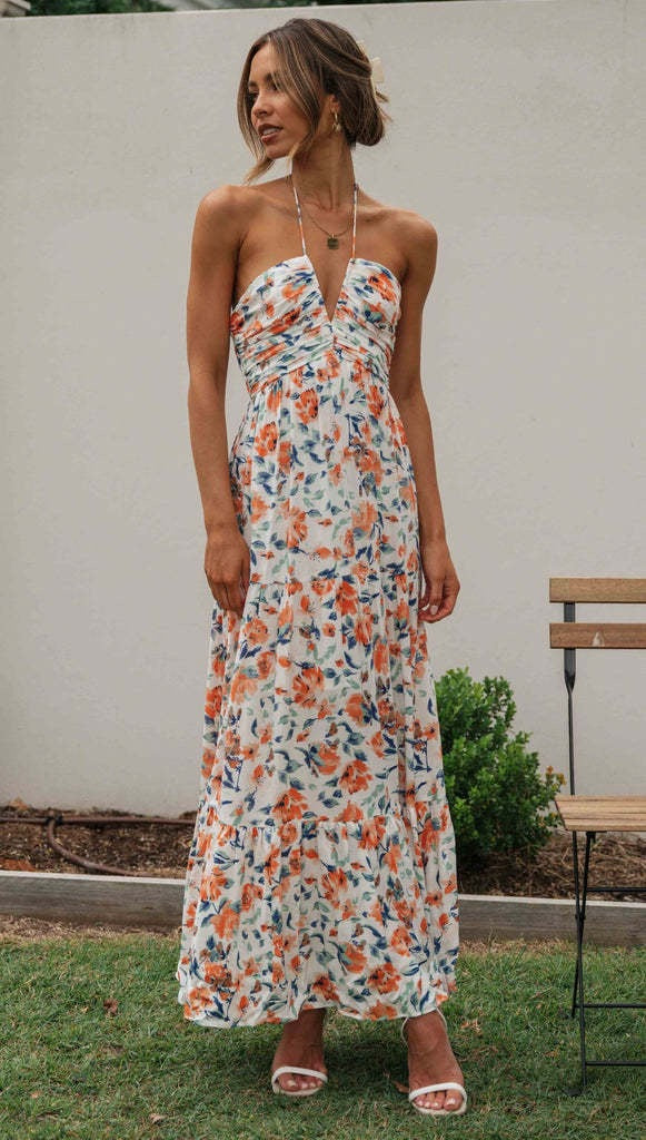 Fashion Women's Elegant Halter Sling Long Clothing