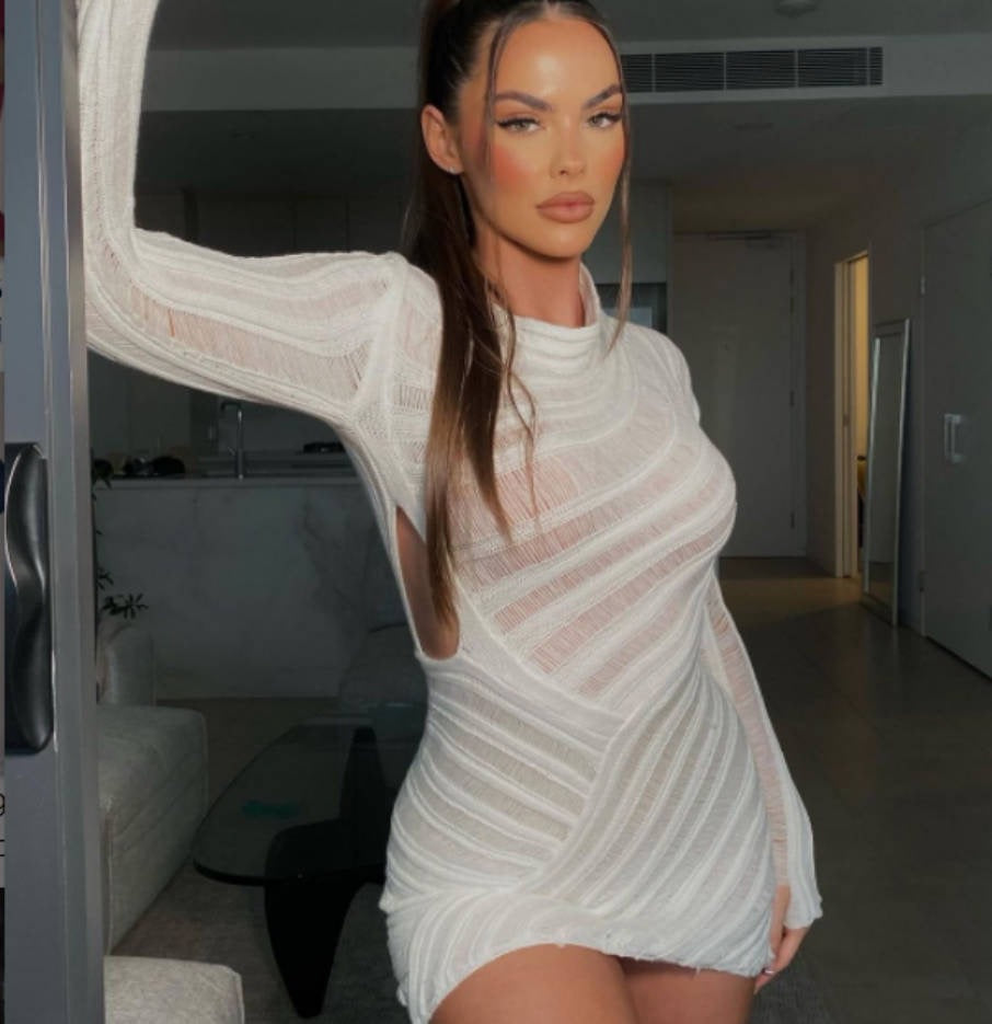 Women's Sexy Mid-length Dress Stitching Hot Long Blouses