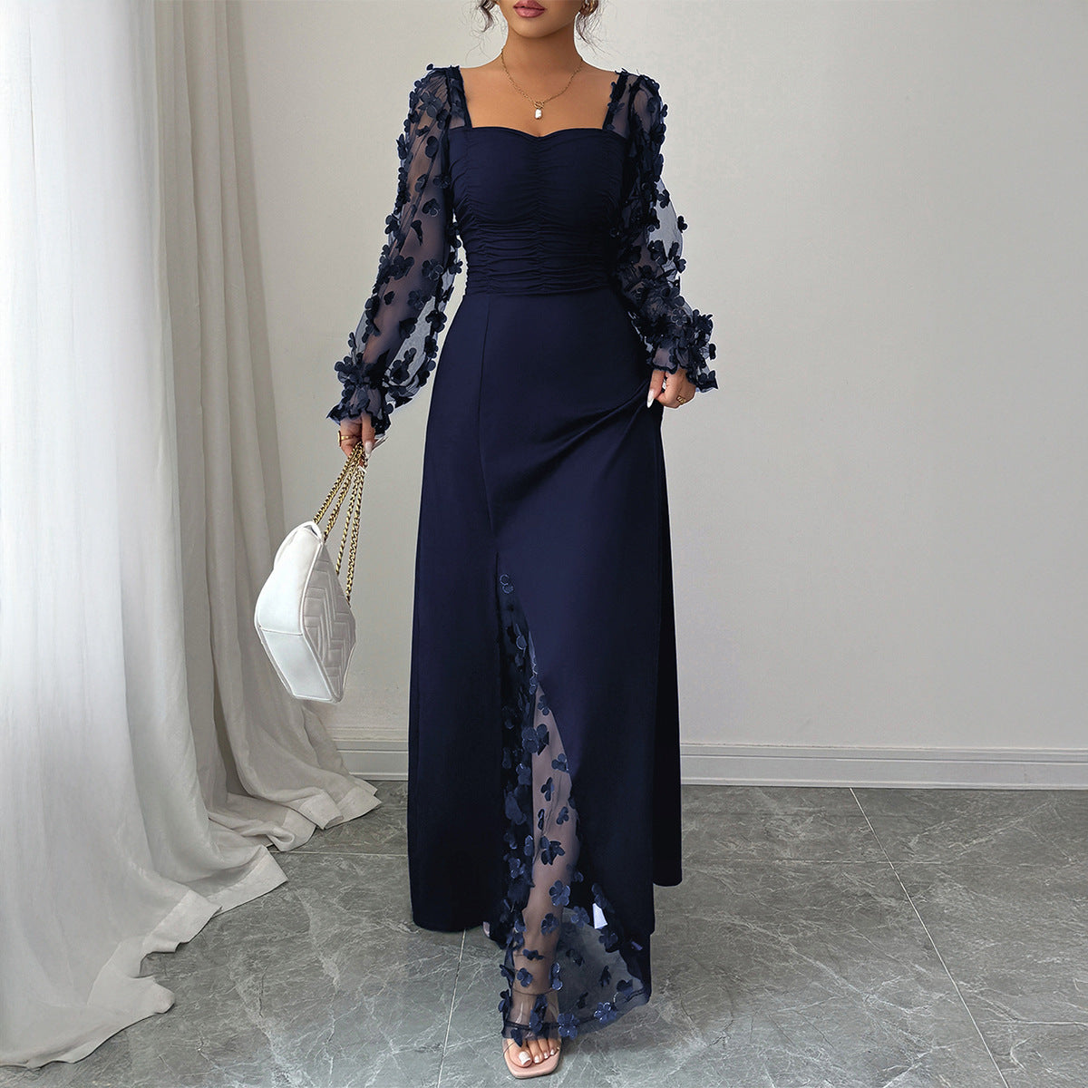 Innovative Slouchy Women's Elegant Graceful Long-sleeved Dress