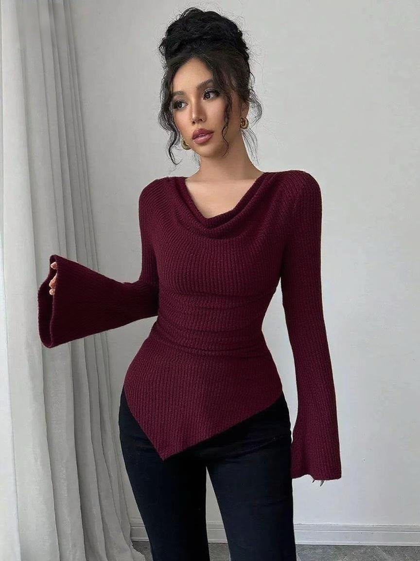 Women's Ribbing Bottoming Slim Knit Long-sleeved Commuter Women's Sweater