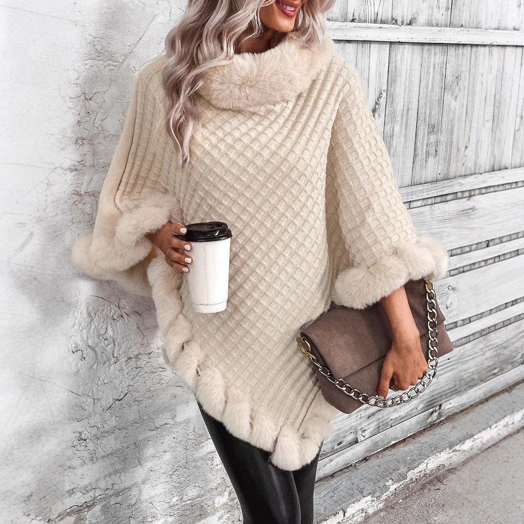 Innovative Graceful Collar Pullover Hemp Pattern Knitwear