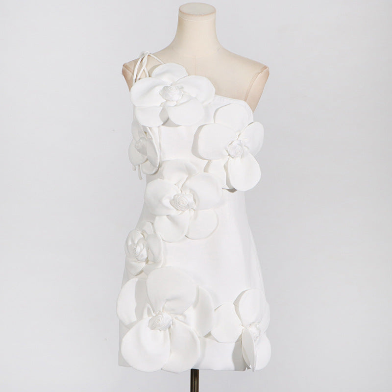 Women's Sexy High-grade Flower Splicing Spring Sling Dresses