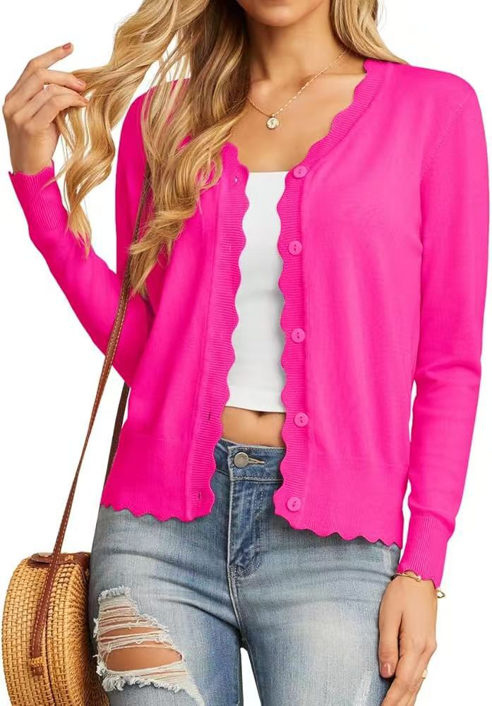 Ruffle 9-point Sleeve Thin Fashion Knitted Women's Sweater