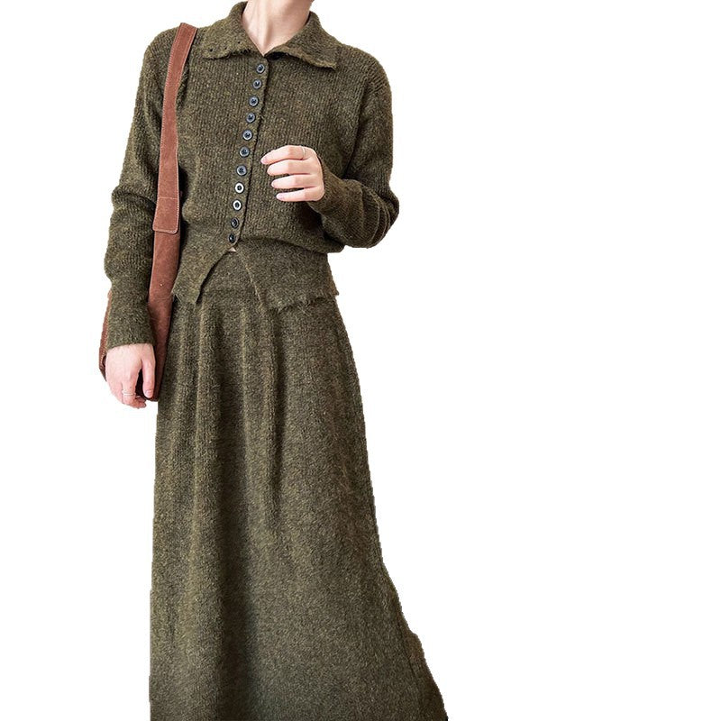 Women's Korean Casual Knitted Dress Fashionable Elegant Suits