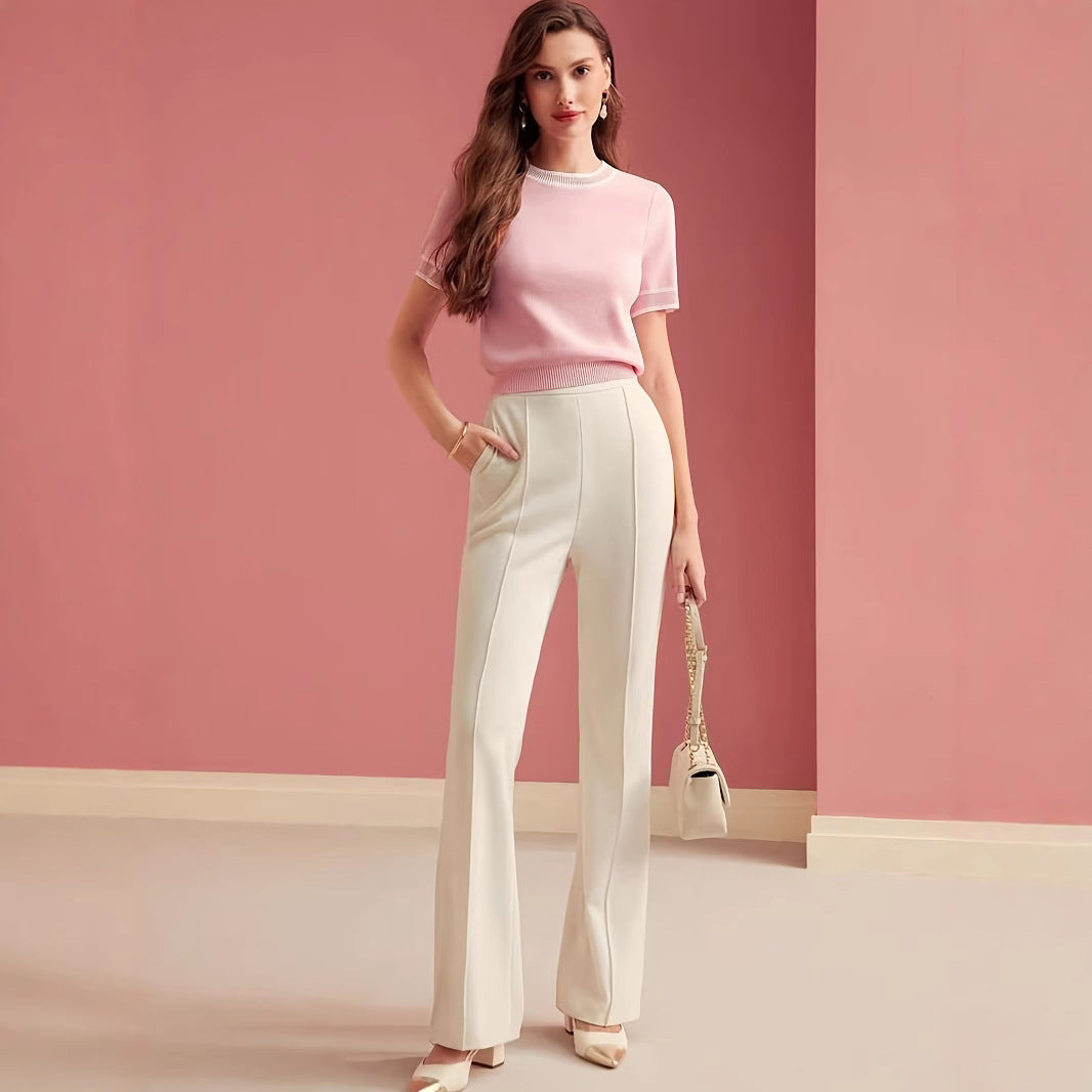 Women's Knitted Summer Fashion Casual Contrast Color Women's Sweater