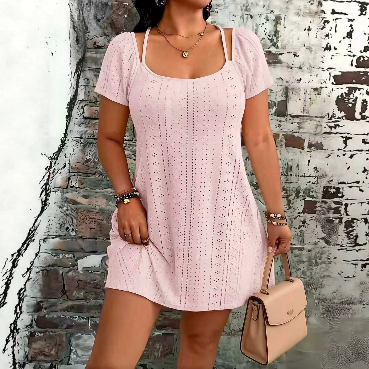 Summer Sexy Comfortable Suspender Fashion Square Dress