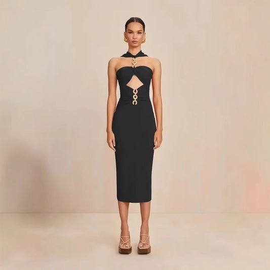 Women's Summer Fashion Sexy Cutout Backless Dress Dresses