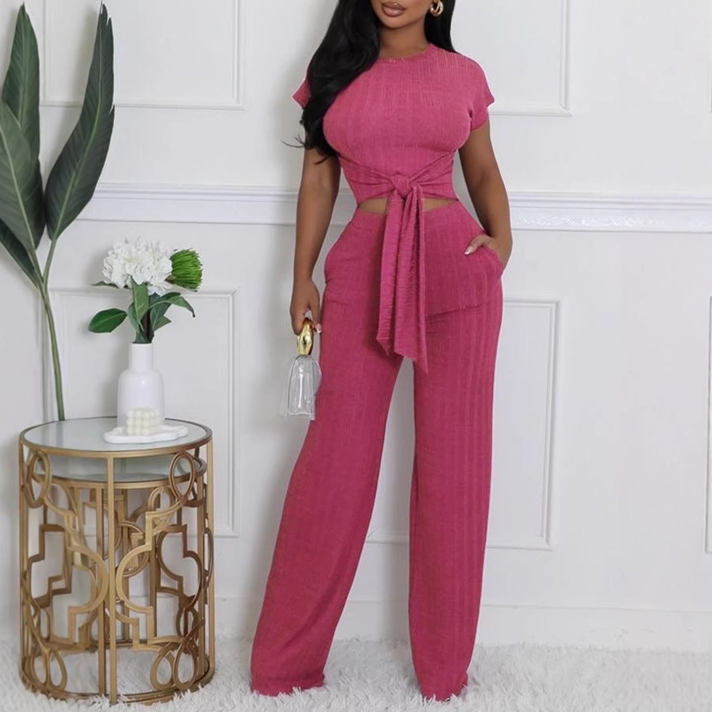 Women's Neck Pullover Design Slim Fit Sexy Suits