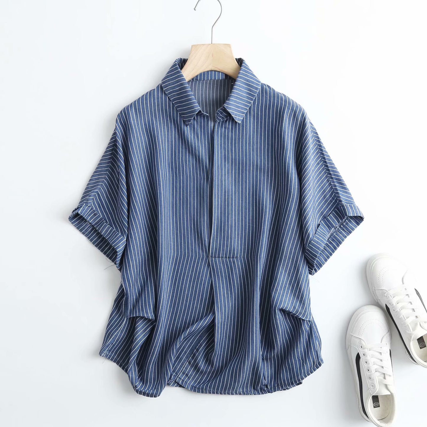 Women's Summer Super Soft Shirt Style Denim Blouses
