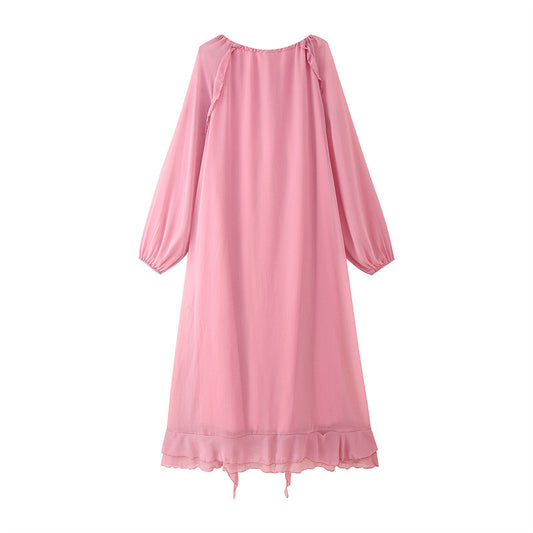 Popular Beautiful Summer Laminated Ruffled Dress Dresses