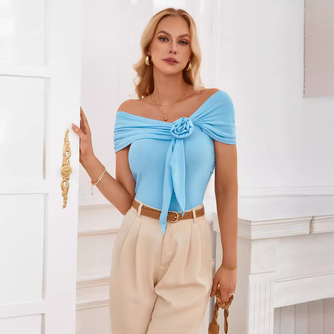 Women's Summer Casual Fashion Wear Solid Color Blouses