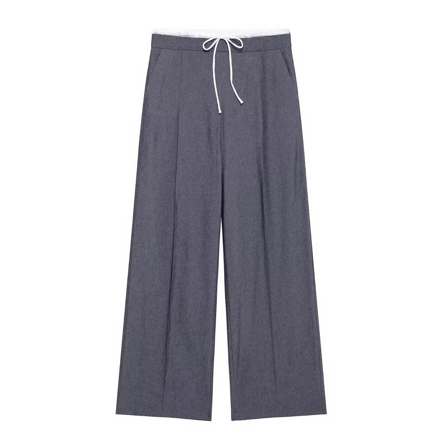 Women's Street Fashion Waist Wide Leg Casual Pants