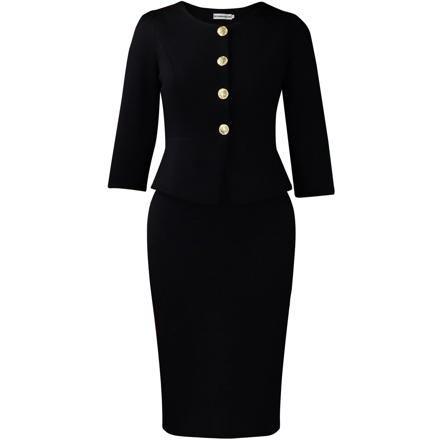 Women's Fashionable Elegant Round Neck Ruffled African Suits