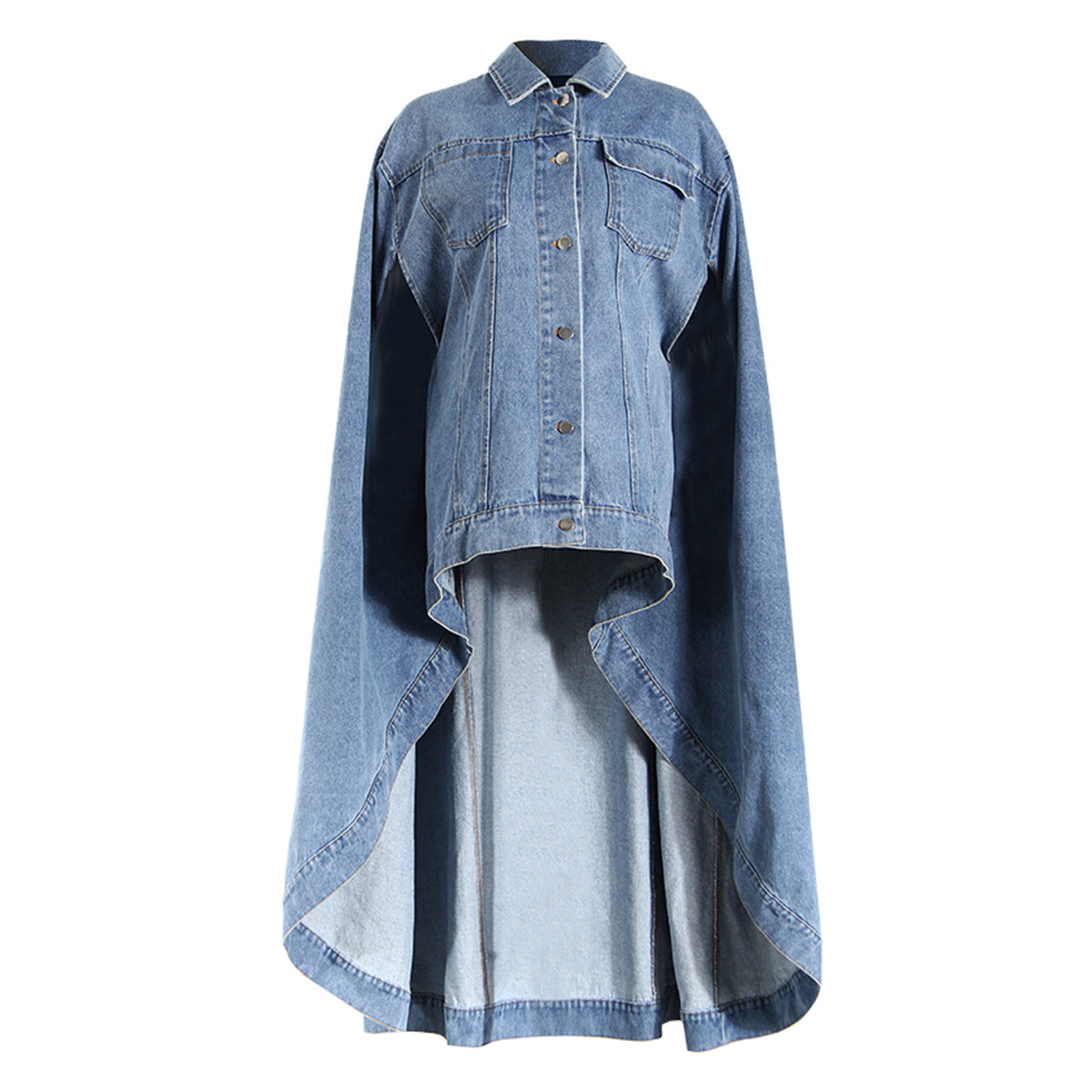 Women's Design Loose Single-breasted Cape Spring Washed Do The Jackets