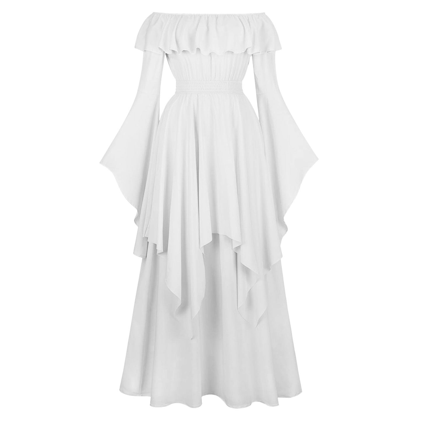 Women's Dress Vintage Medieval Elastic Band High Dresses